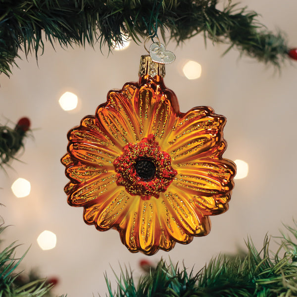 Sunset Gerbera Daisy Ornament by Old World Christmas