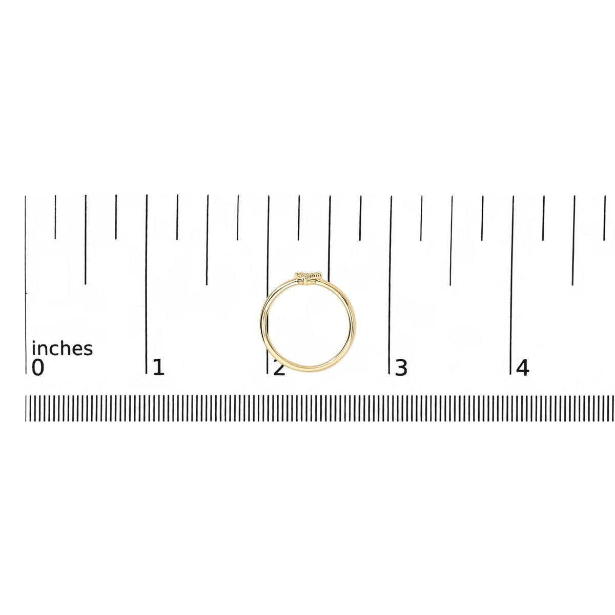 10K Yellow Gold Diamond Accent Initial “A-Z” Ring