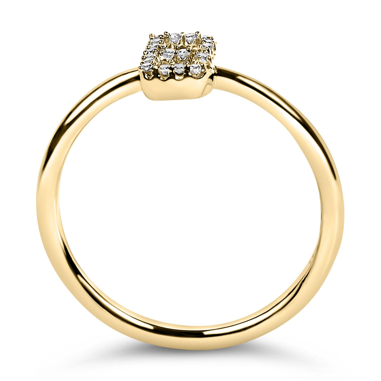 10K Yellow Gold Diamond Accent Initial “A-Z” Ring