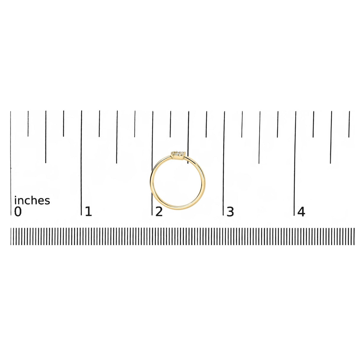 10K Yellow Gold Diamond Accent Initial “A-Z” Ring
