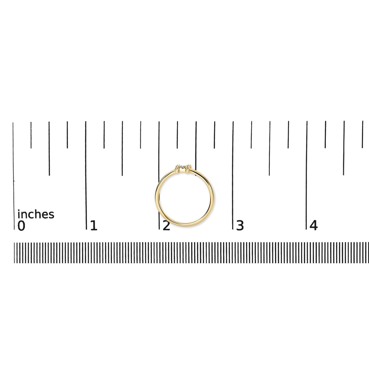 10K Yellow Gold Diamond Accent Initial “A-Z” Ring