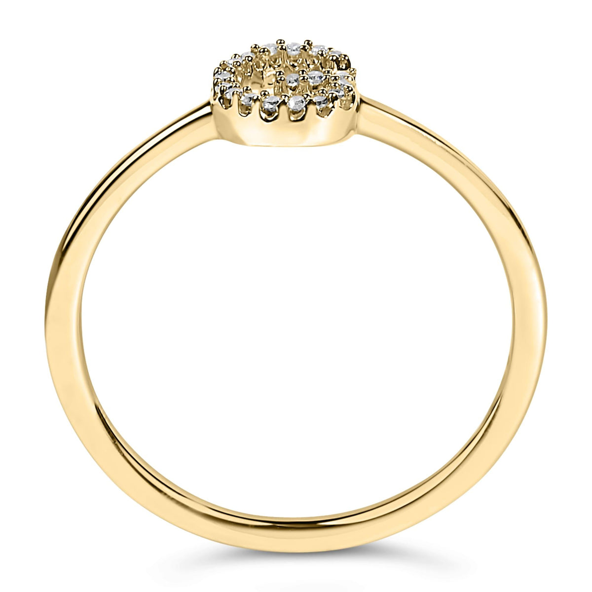 10K Yellow Gold Diamond Accent Initial “A-Z” Ring