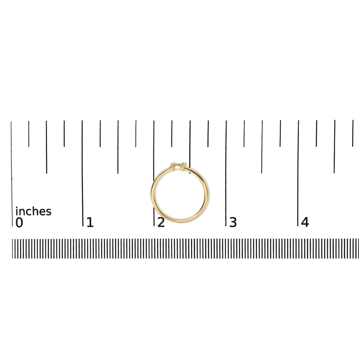 10K Yellow Gold Diamond Accent Initial “A-Z” Ring