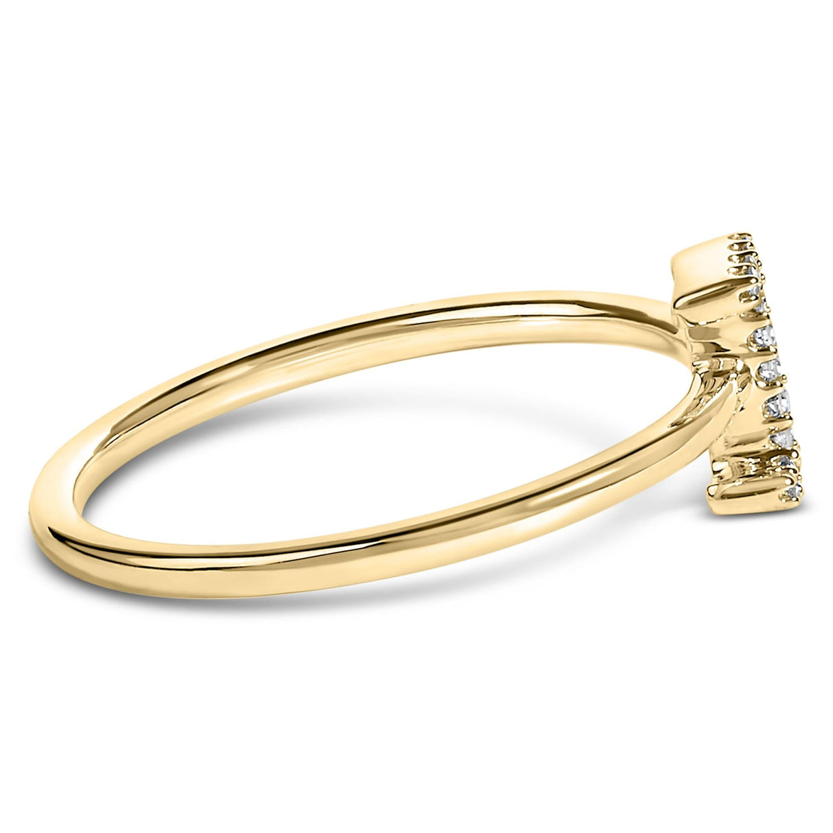 10K Yellow Gold Diamond Accent Initial “A-Z” Ring