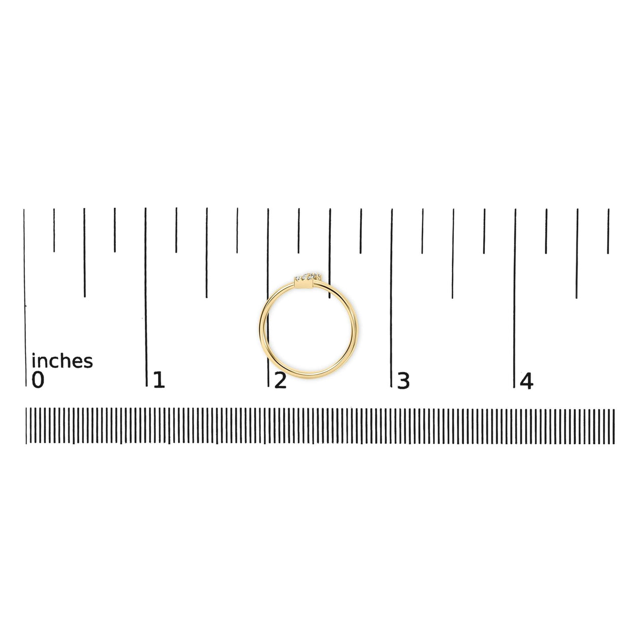 10K Yellow Gold Diamond Accent Initial “A-Z” Ring