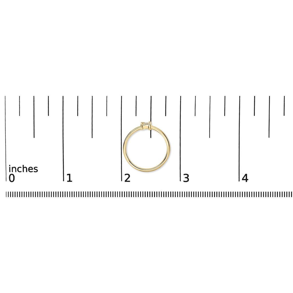 10K Yellow Gold Diamond Accent Initial “A-Z” Ring