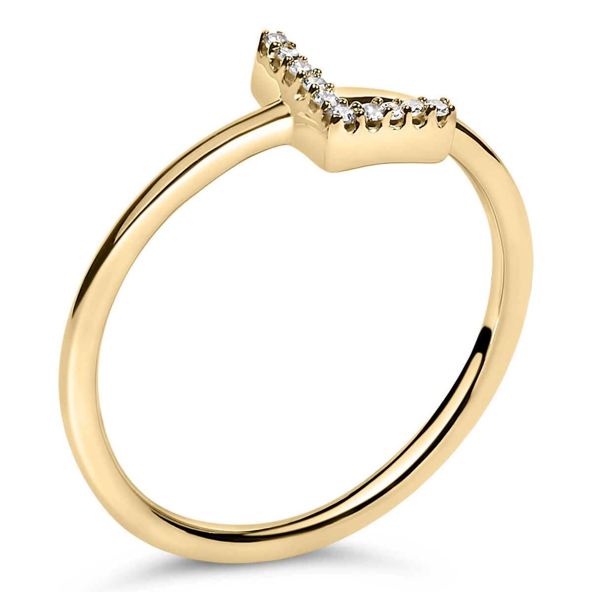 10K Yellow Gold Diamond Accent Initial “A-Z” Ring