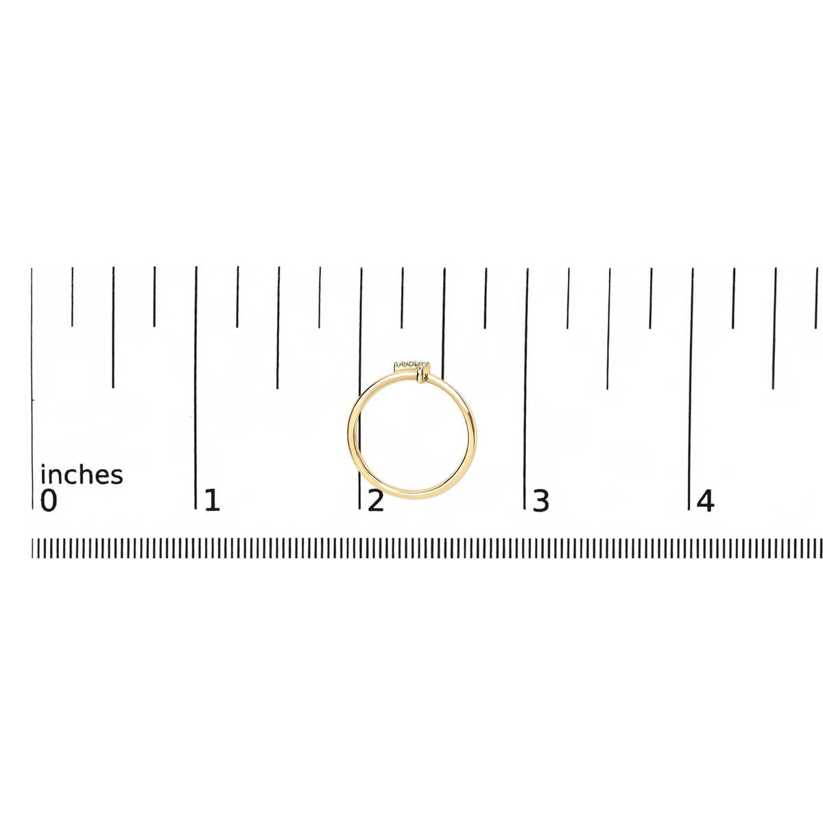 10K Yellow Gold Diamond Accent Initial “A-Z” Ring