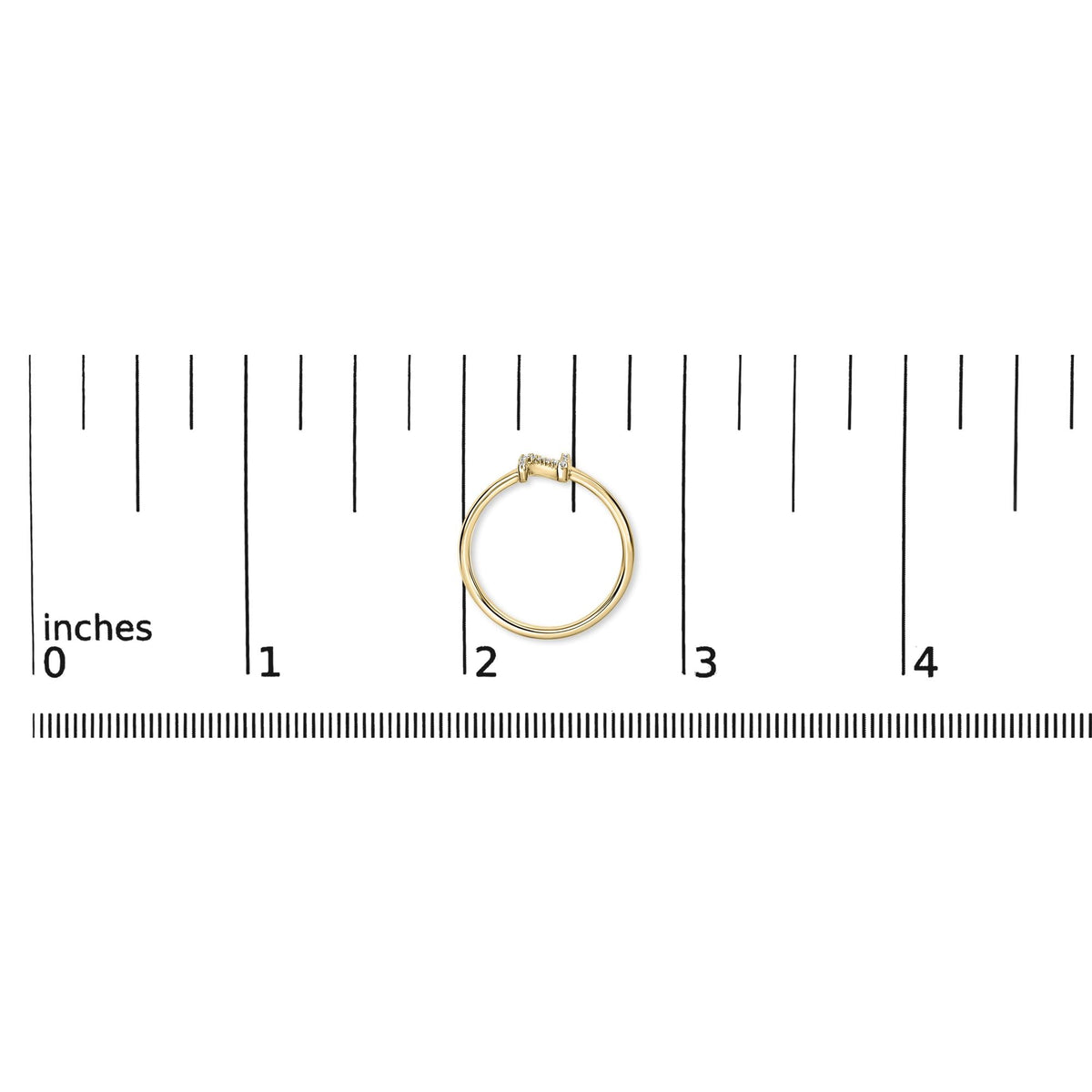 10K Yellow Gold Diamond Accent Initial “A-Z” Ring