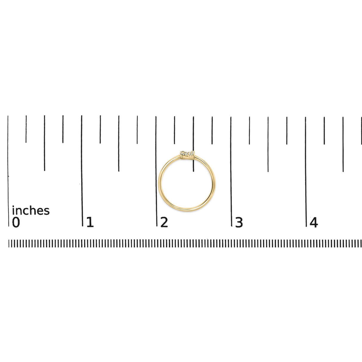 10K Yellow Gold Diamond Accent Initial “A-Z” Ring