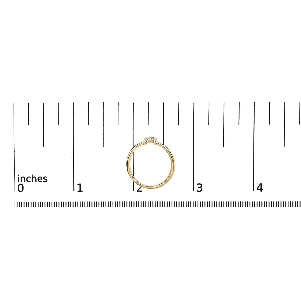 10K Yellow Gold Diamond Accent Initial “A-Z” Ring