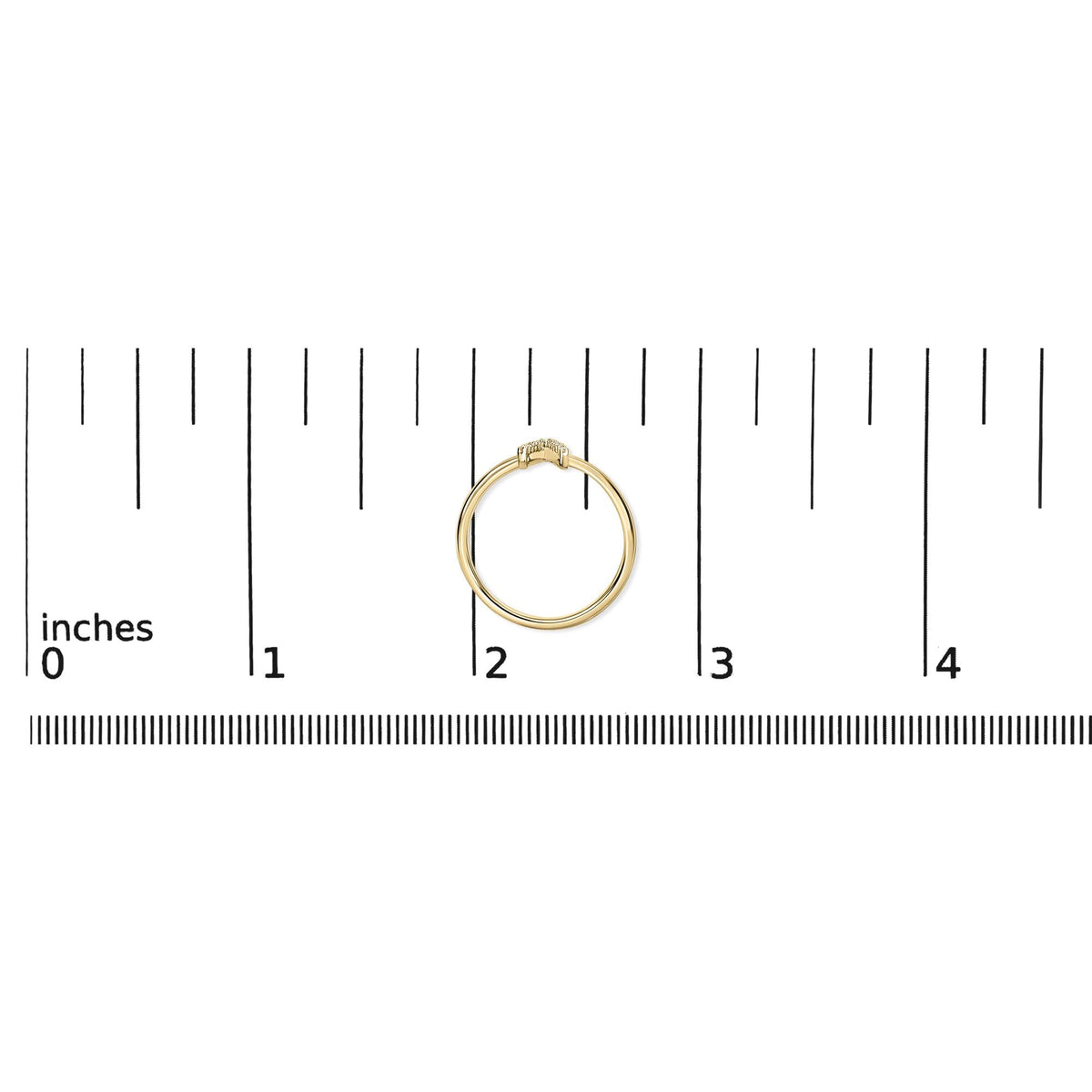 10K Yellow Gold Diamond Accent Initial “A-Z” Ring
