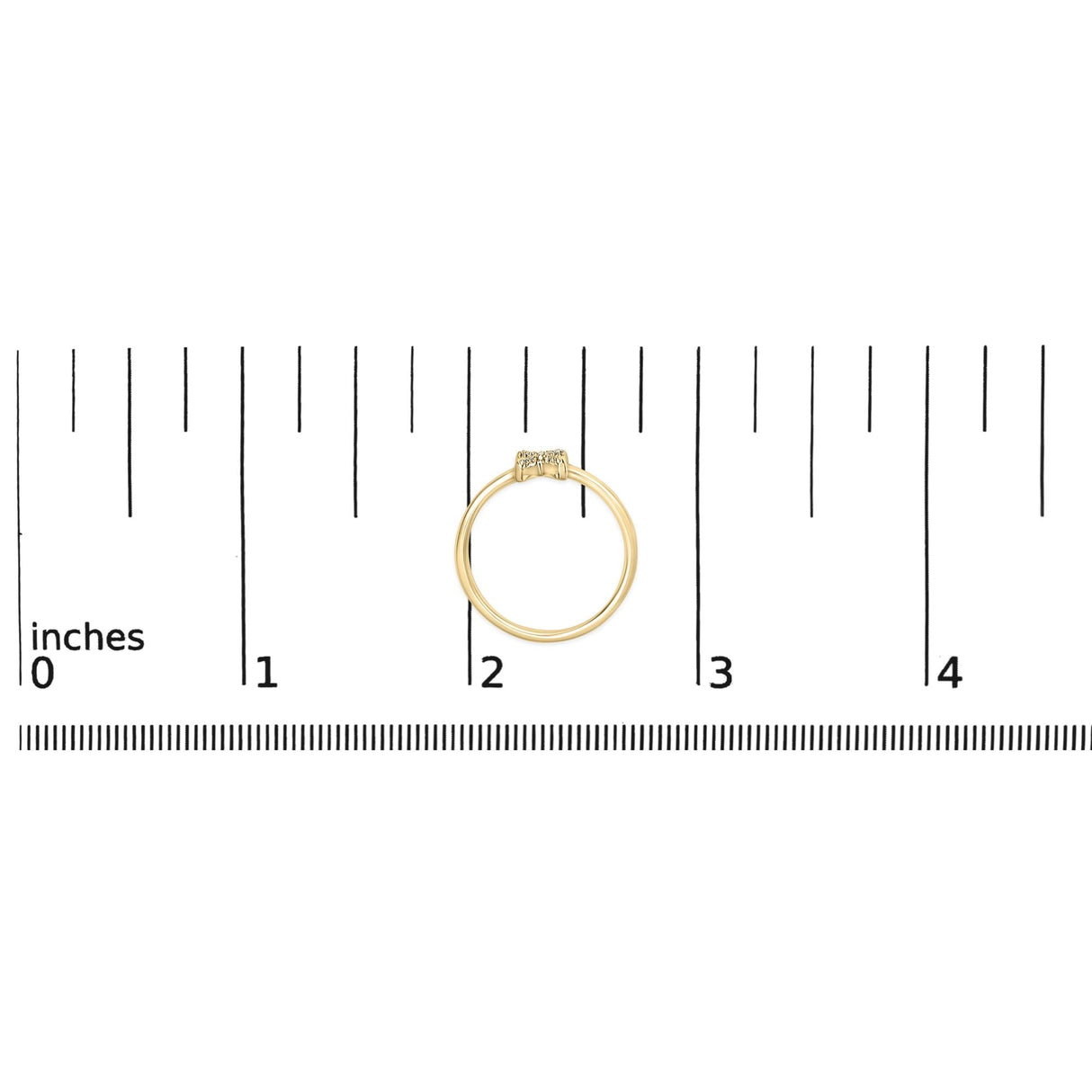 10K Yellow Gold Diamond Accent Initial “A-Z” Ring