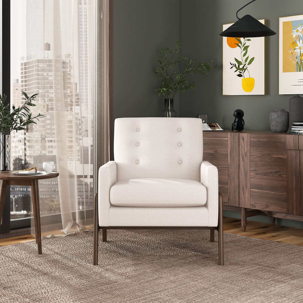 Cole - Solid Wood Lounge Chair