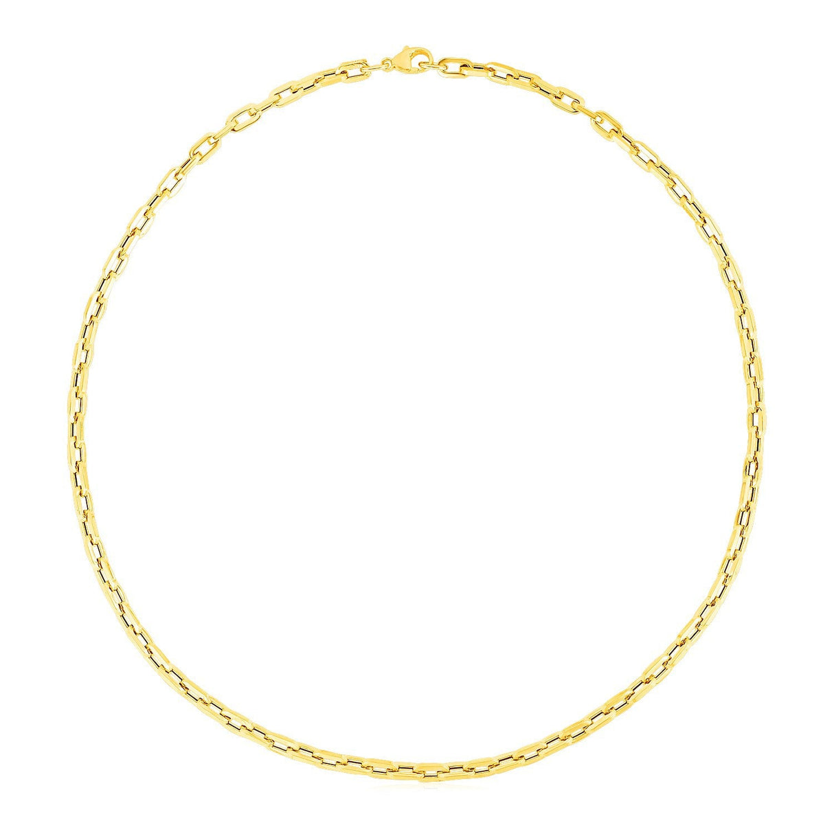 14k Yellow Gold Paperclip Chain Necklace