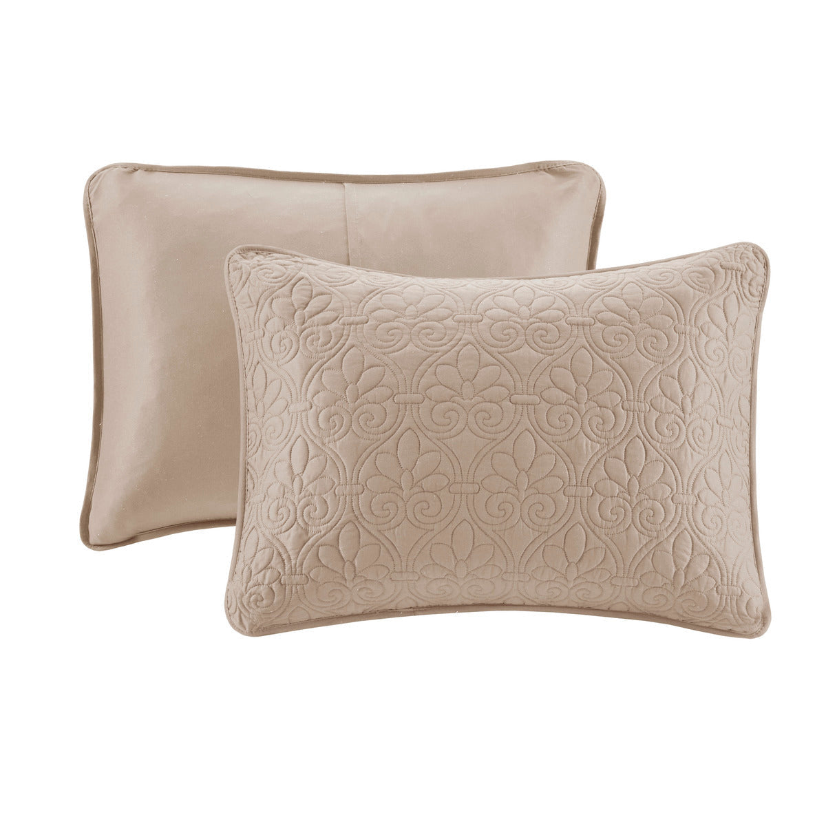 Reversible Quilt Set with Antimicrobial Cotton - Khaki Full/Queen