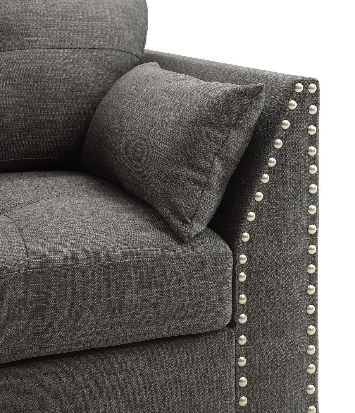 Laurissa Chair With 3 Pillows - Light Charcoal