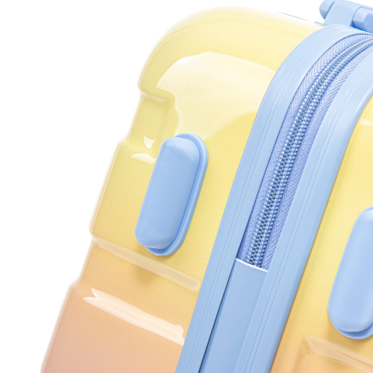 14'/20' 2-Piece PC Spinner Wheel Luggage Set in Gradient Blue and Yellow