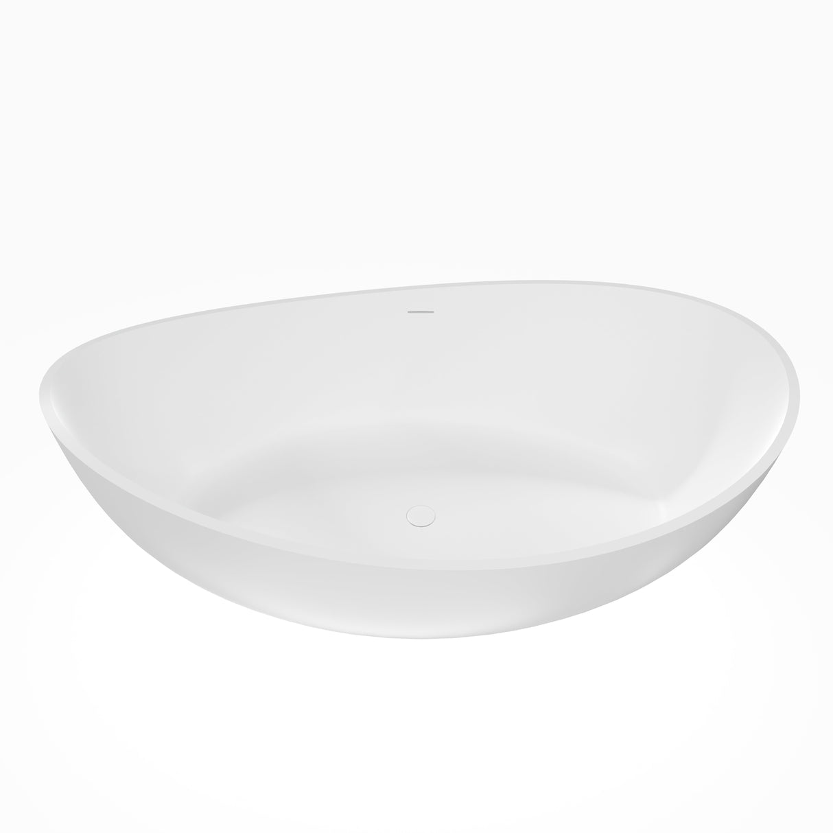 70 Inch Freestanding Solid Surface Soaking Bathtub