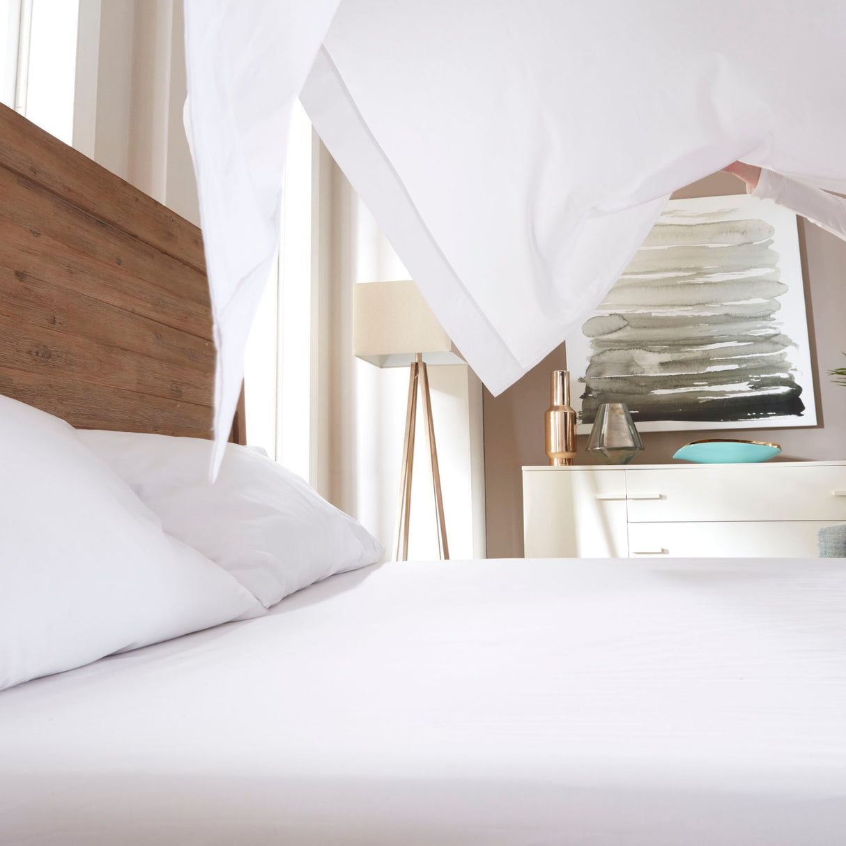 Sheet Set Luxurious Supima, Wrinkle Resistant, Breathable, With 2 Ghostgrip Band