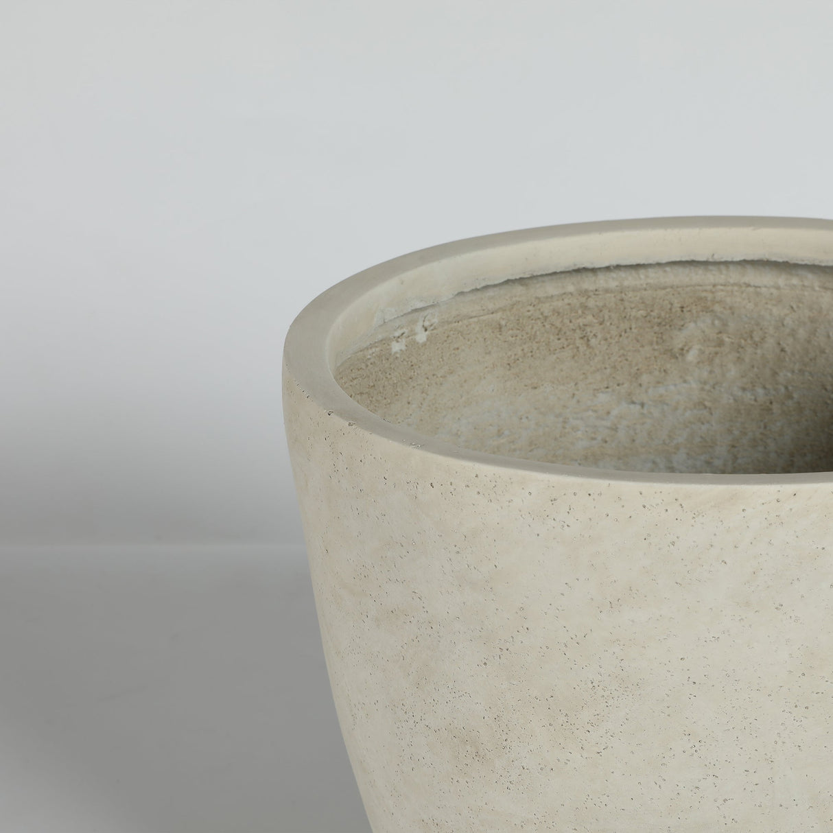 Round Concrete Planter Set of 2, Large Handmade Rustic Planter Pots