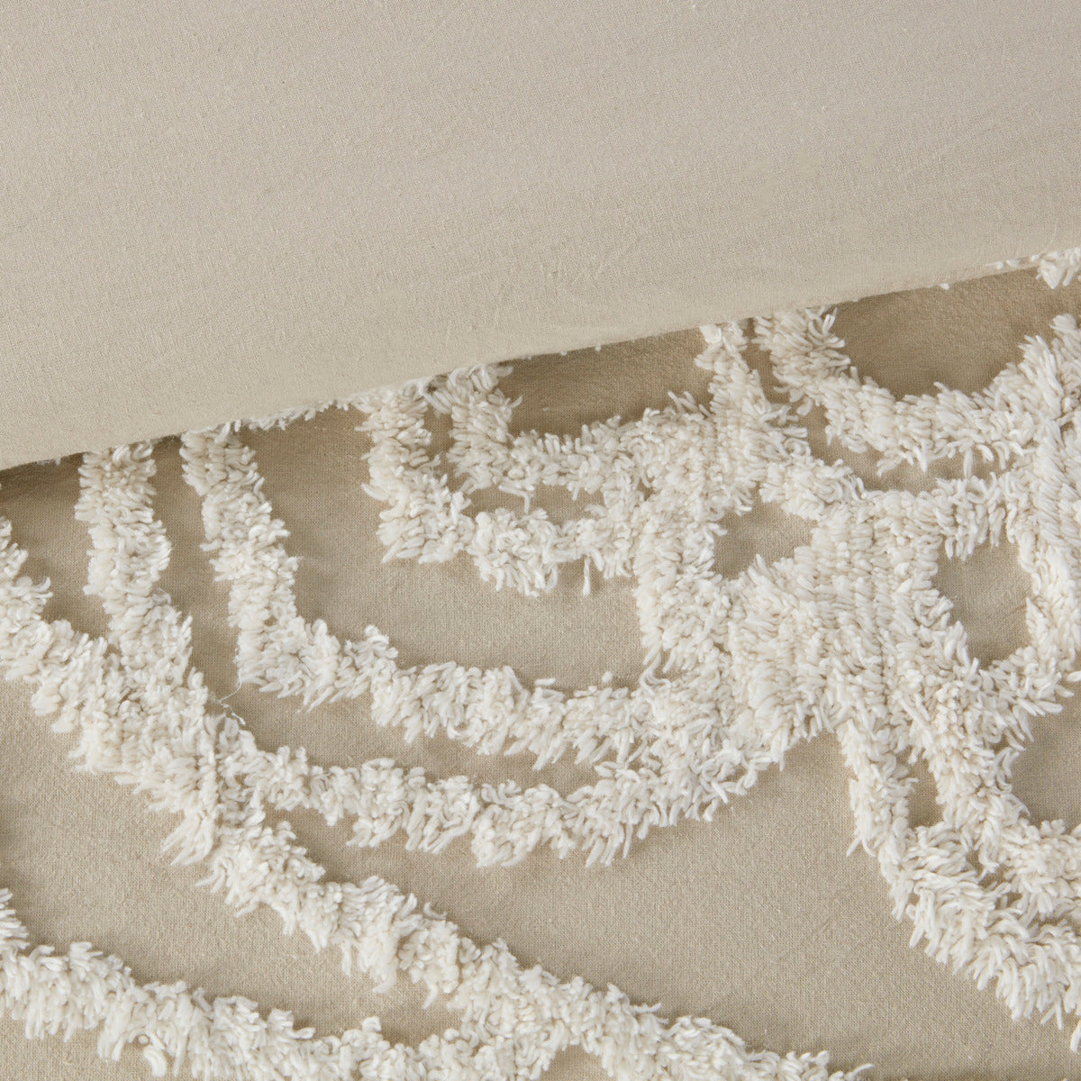 King/Cal King 3 piece Tufted Cotton duvet cover set