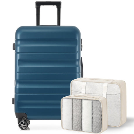 Hardshell-ABS-Luggage-Set,-24-Inch-Spinner-Suitcase-with-2-Packing-Cubes-Luggage-Sets