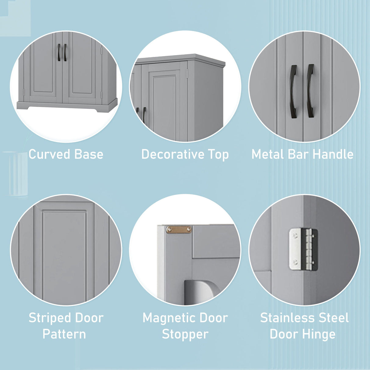 Bathroom Storage Cabinet With Multifunctional Storage Space, Drawer With Slide Rails, Adjustable Shelf