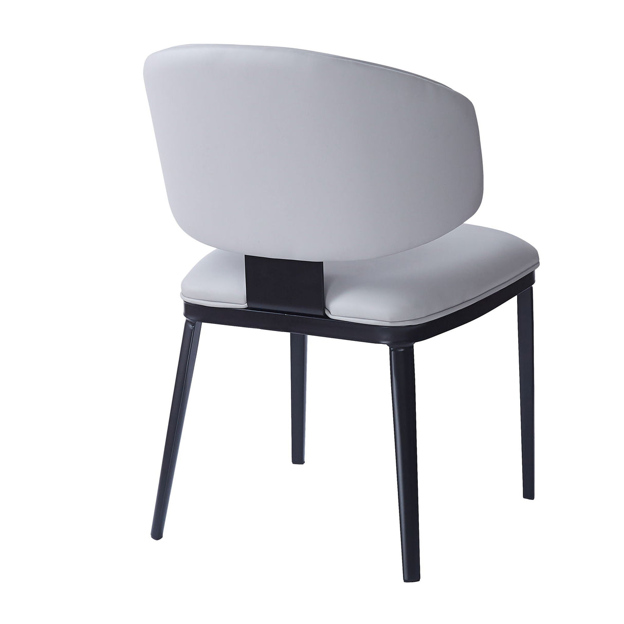 7 Pieces Contemporary Dining Set With Faux Leather Chairs