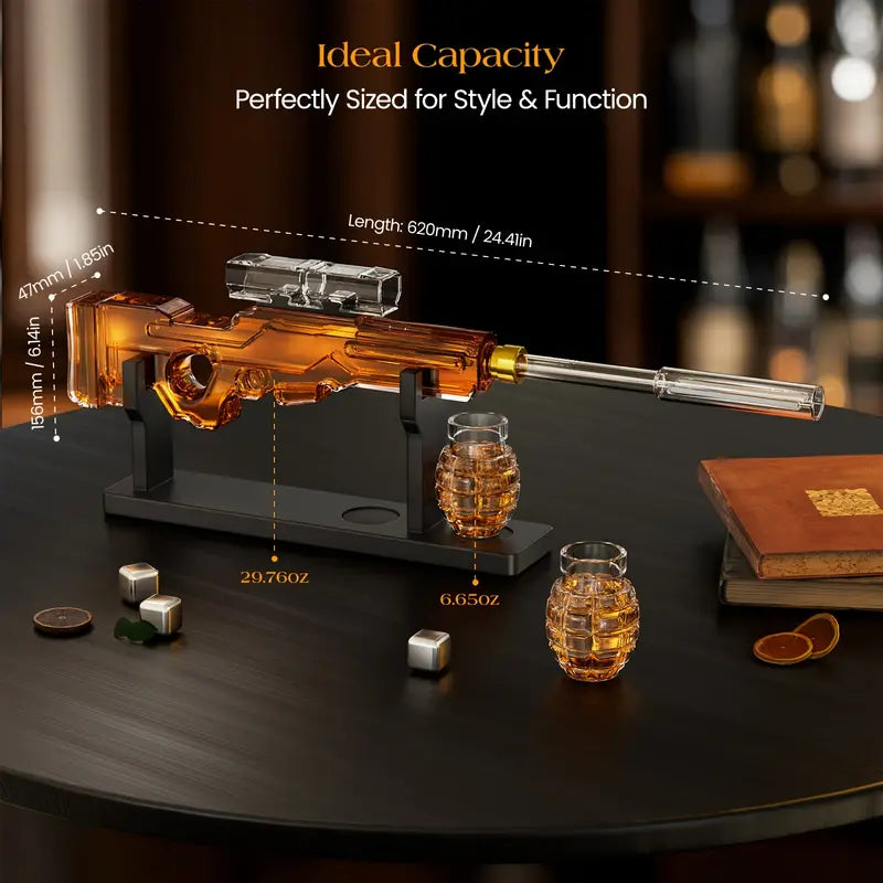 Sniper Whiskey Decanter Set