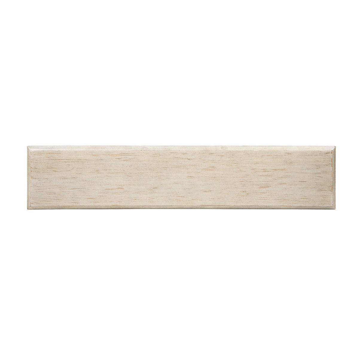 Veda 63' Reclaimed Wood Stacked Geometric Waterfall Console Table, Whitewashed Natural Reclaimed Pine Wood