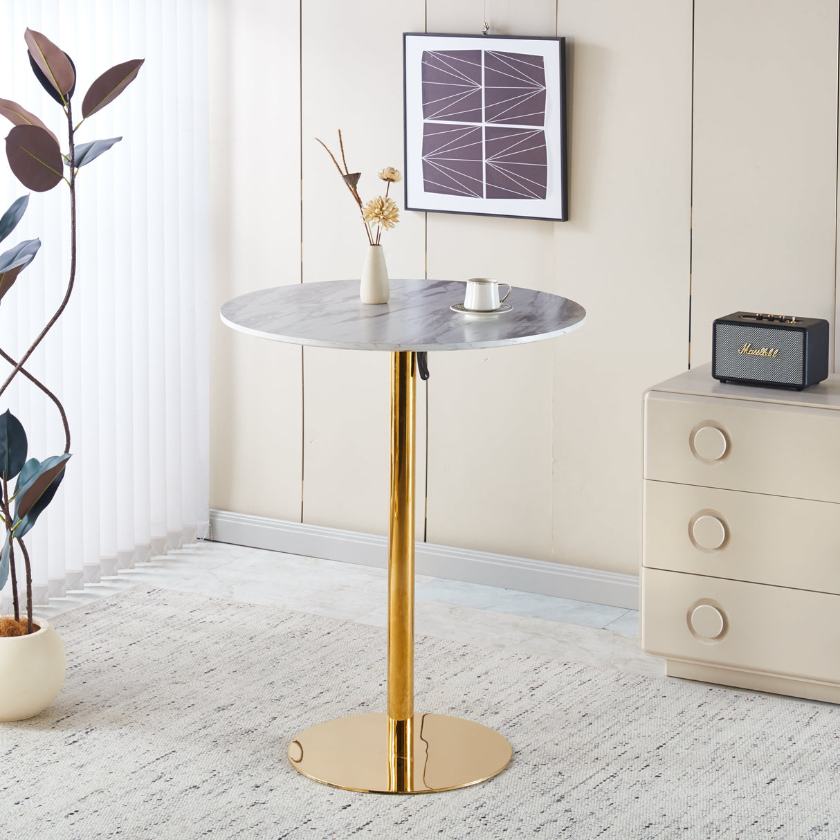 31.5" Folding Golden And Table