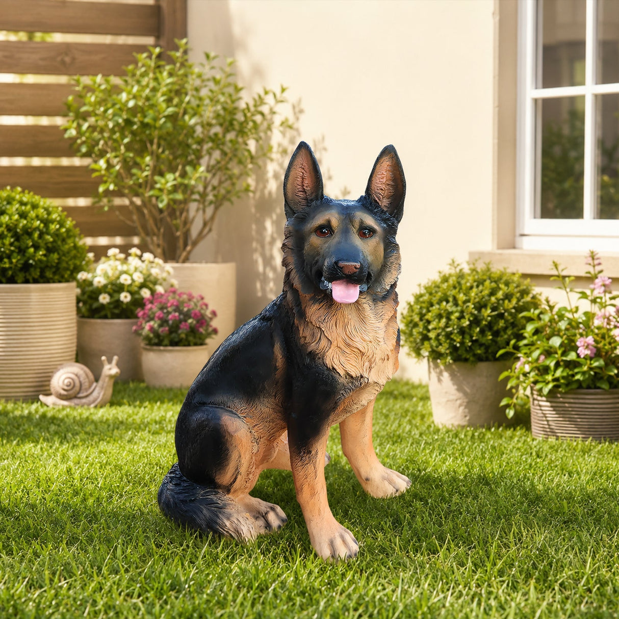 Outdoor Dog Statues German Shepherd Dog Statue for Garden