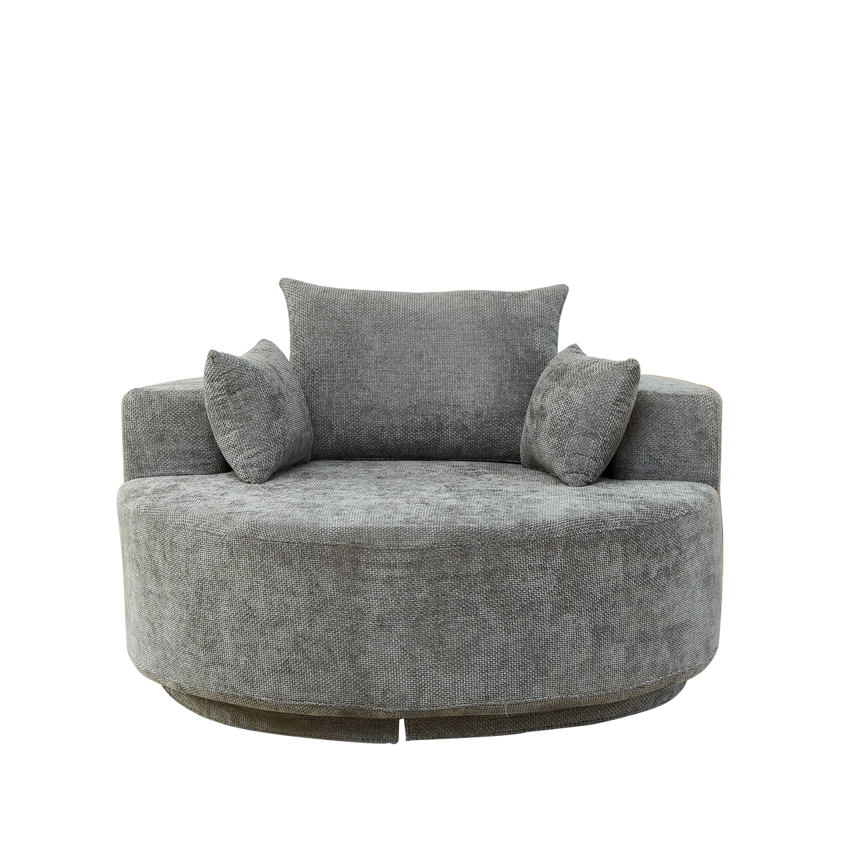 55'' Chenille Foam Single Swivel Chair