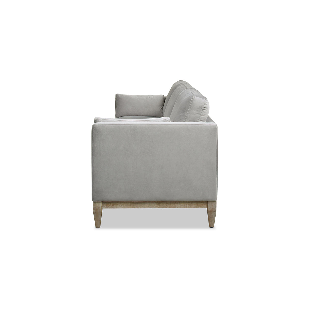 Knox 84" modern farmhouse sofa, opal grey velvet