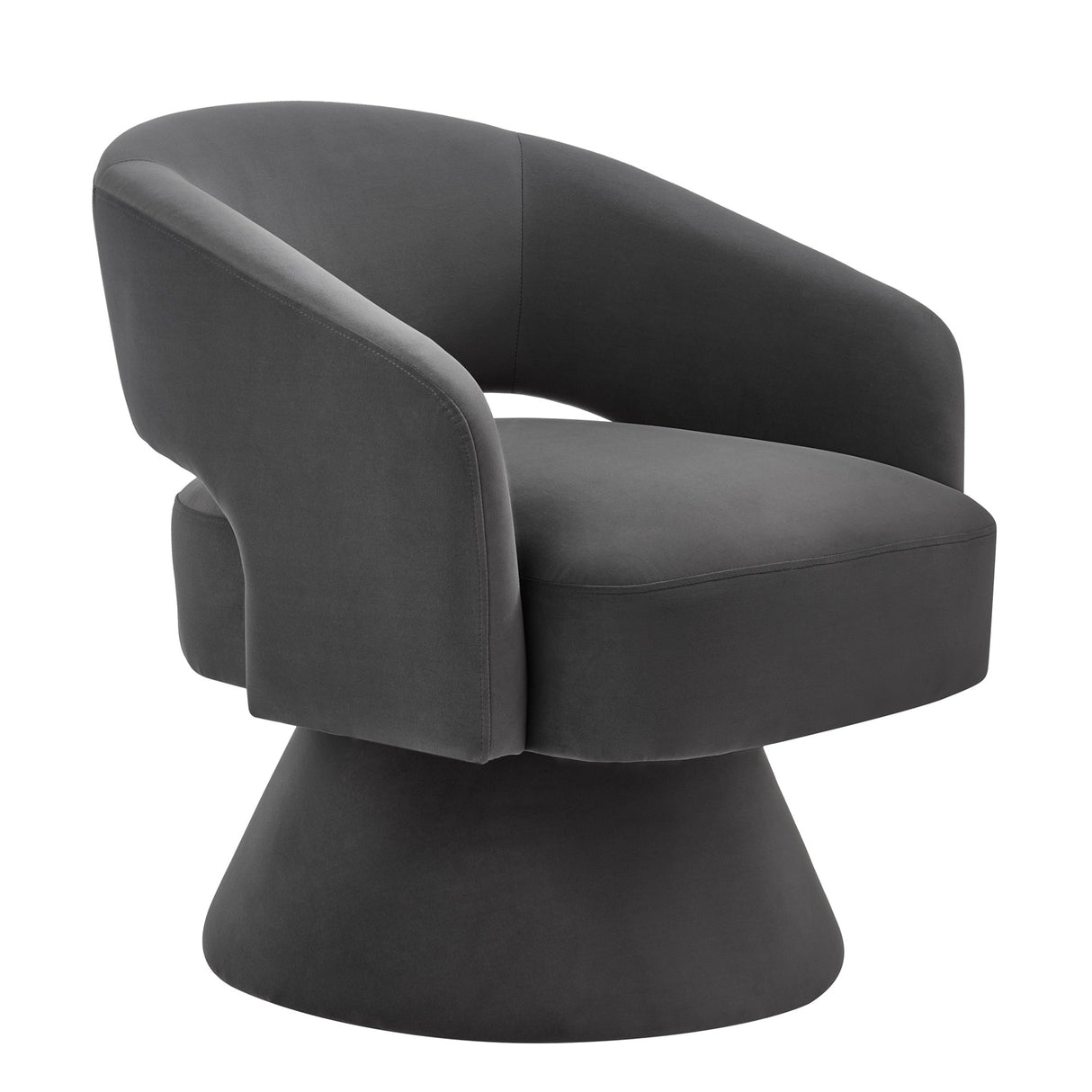 Modern Swivel Barrel Chair Upholstered Velvet 360 Degree Comfy Swivel Chair