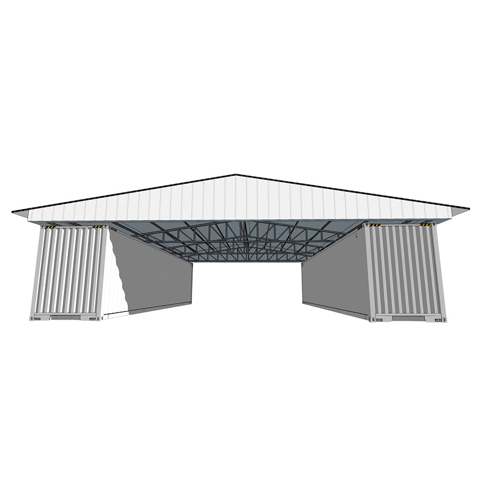 40FT x 36FT Container Roof Kit – Heavy-Duty Steel Shelter