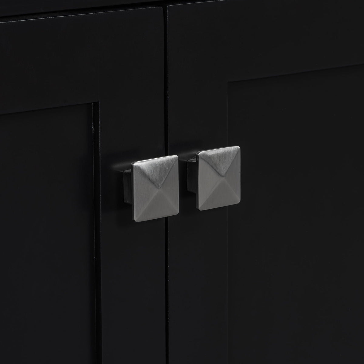 Bathroom Vanity With Ceramic Sink, Modern Single Bathroom Cabinet With 2 Doors And A Shelf, Soft Close Doors