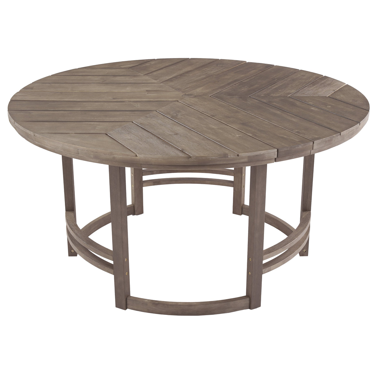 Outdoor Dining Set 5-Piece Patio Table and Chairs Set with Umbrella Hole