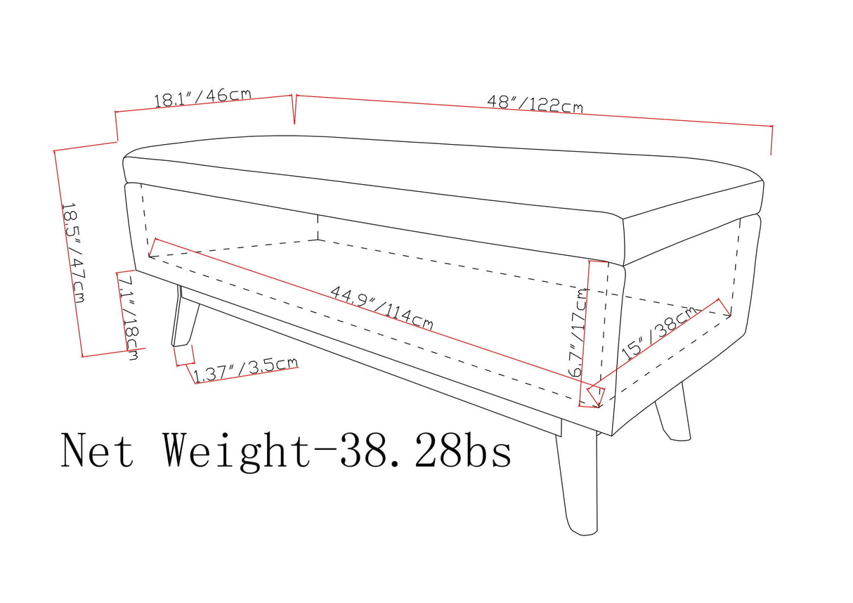 Owen - Upholstered Rectangular Storage Ottoman