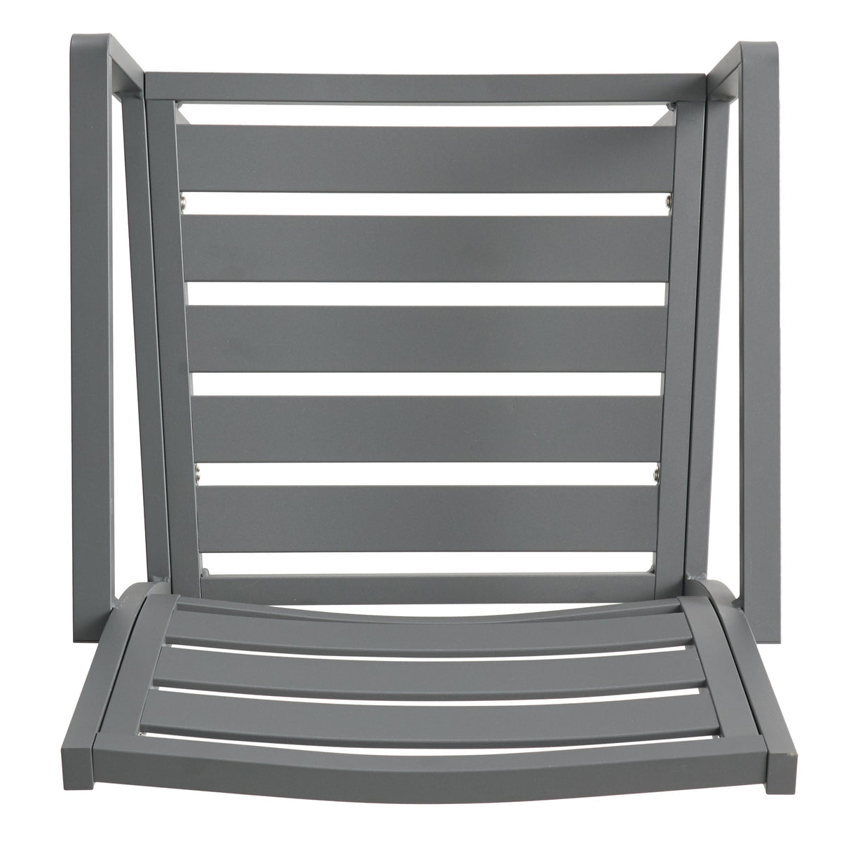 Outdoor Modern Aluminum Dining Chair (Set of 2), Gun Metal Gray