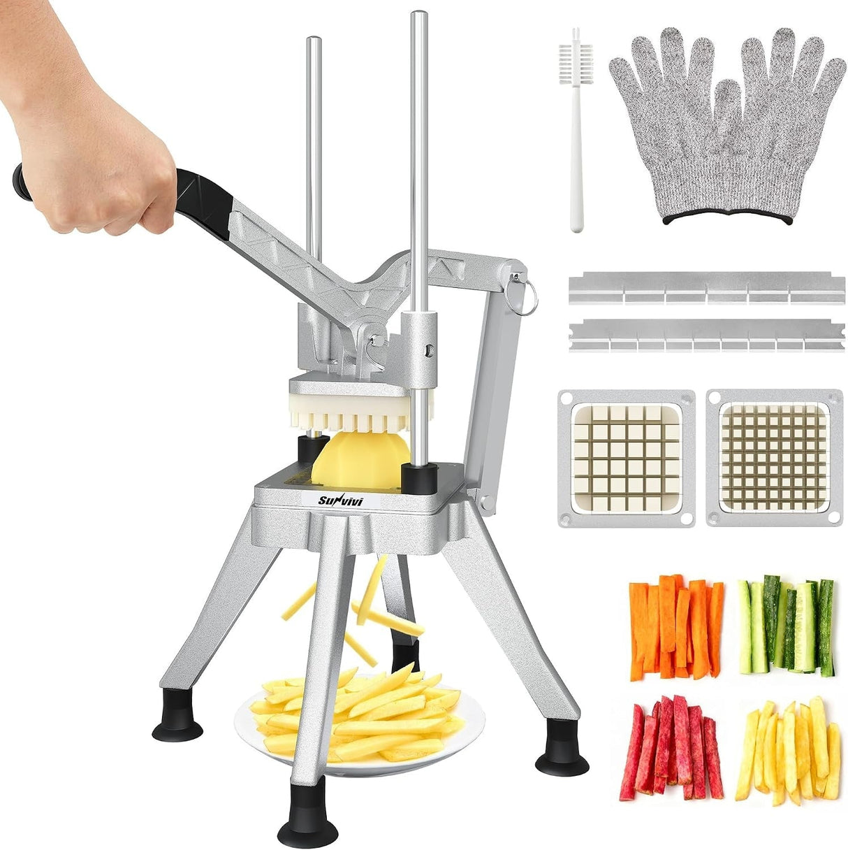 Commercial French Fry Cutter with Replaceable Blades