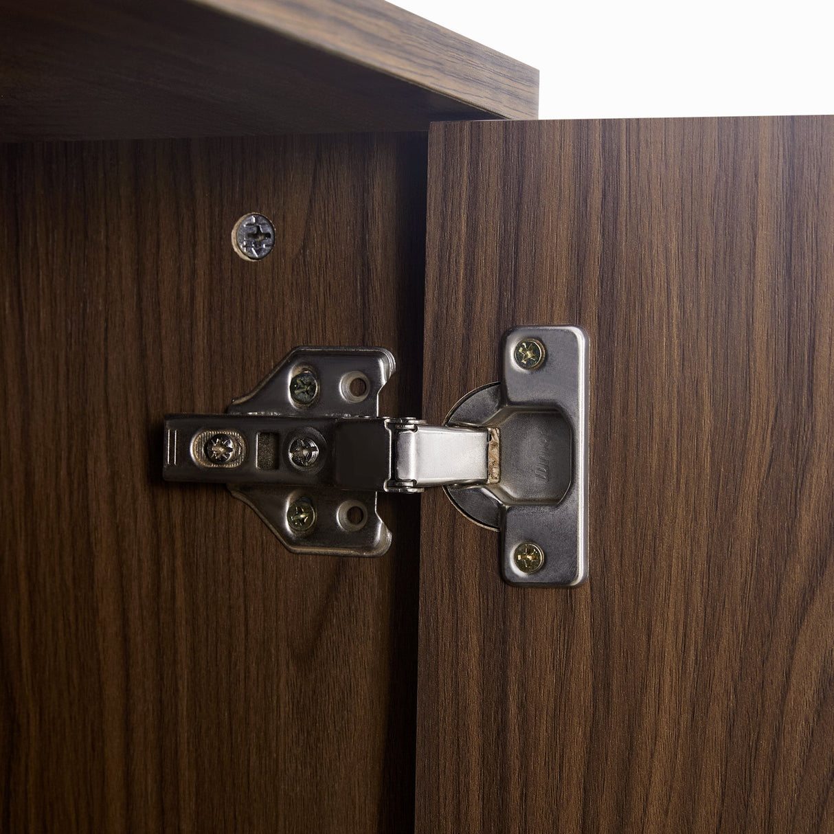 Cat Furniture 2 In 1 Modern Walnut Cabinet Side Table With Spring-Loaded Door