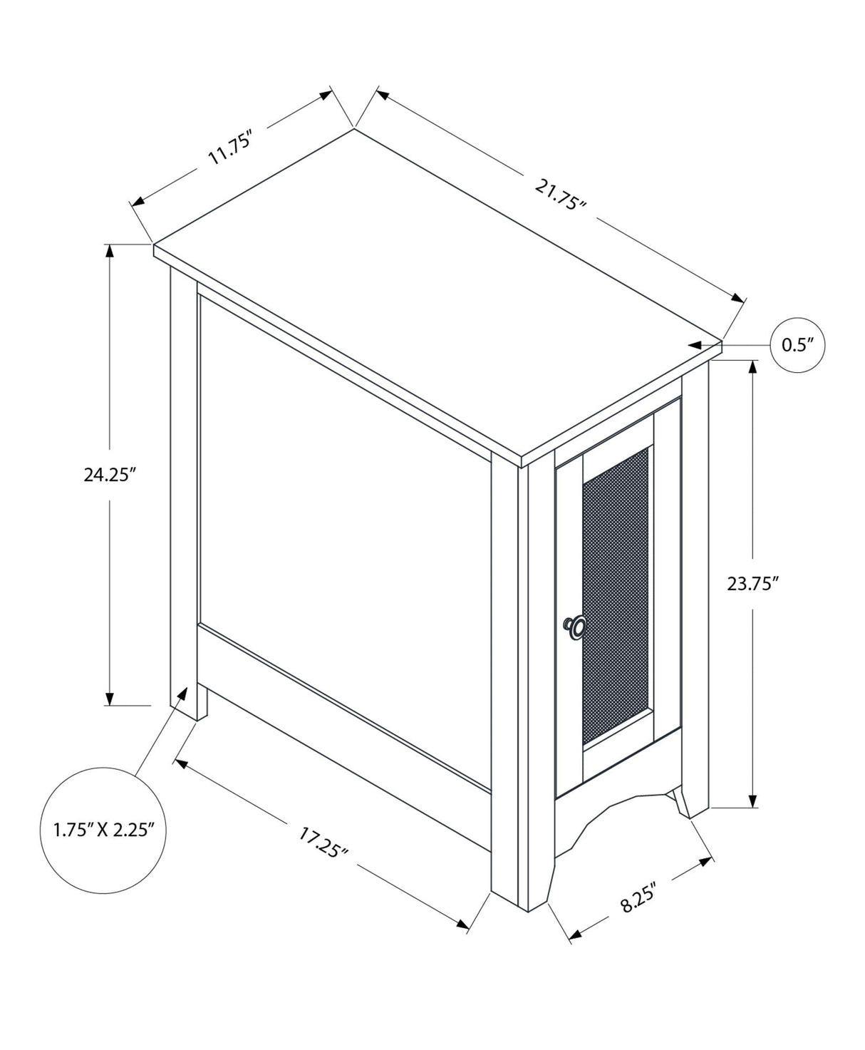 Accent End Table with Transitional Versatile Design