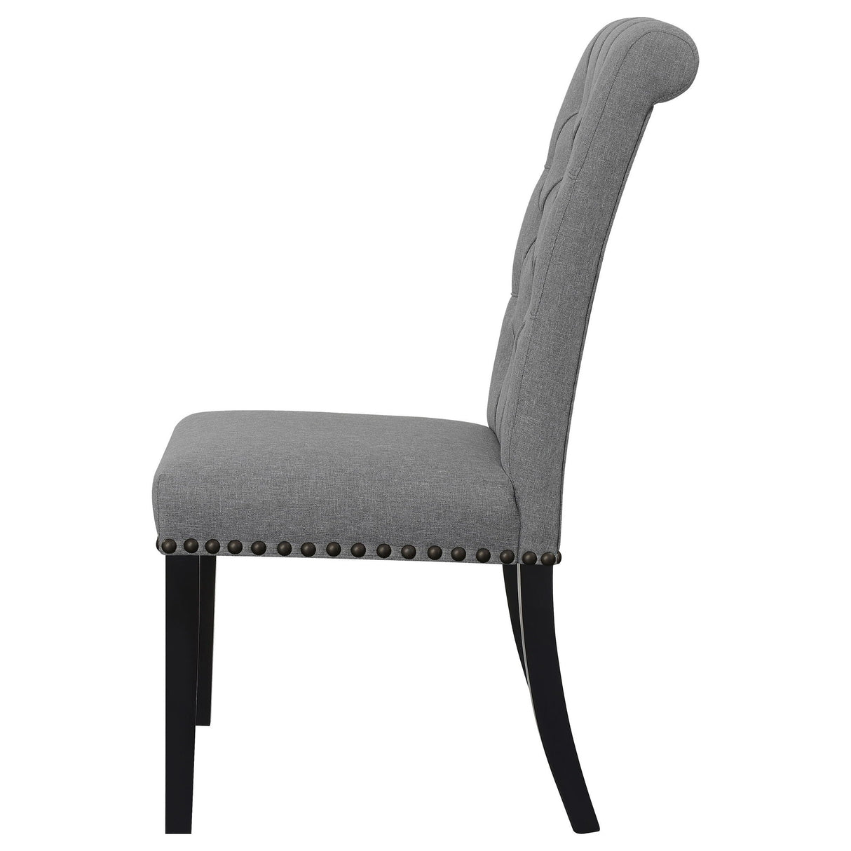 Tufted Rolled Backrest Side Chairs (Set of 2)