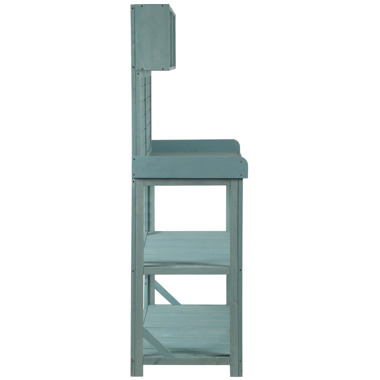 TOPMAX 65' Large Wooden Farmhouse Rustic Outdoor Potting Bench Table