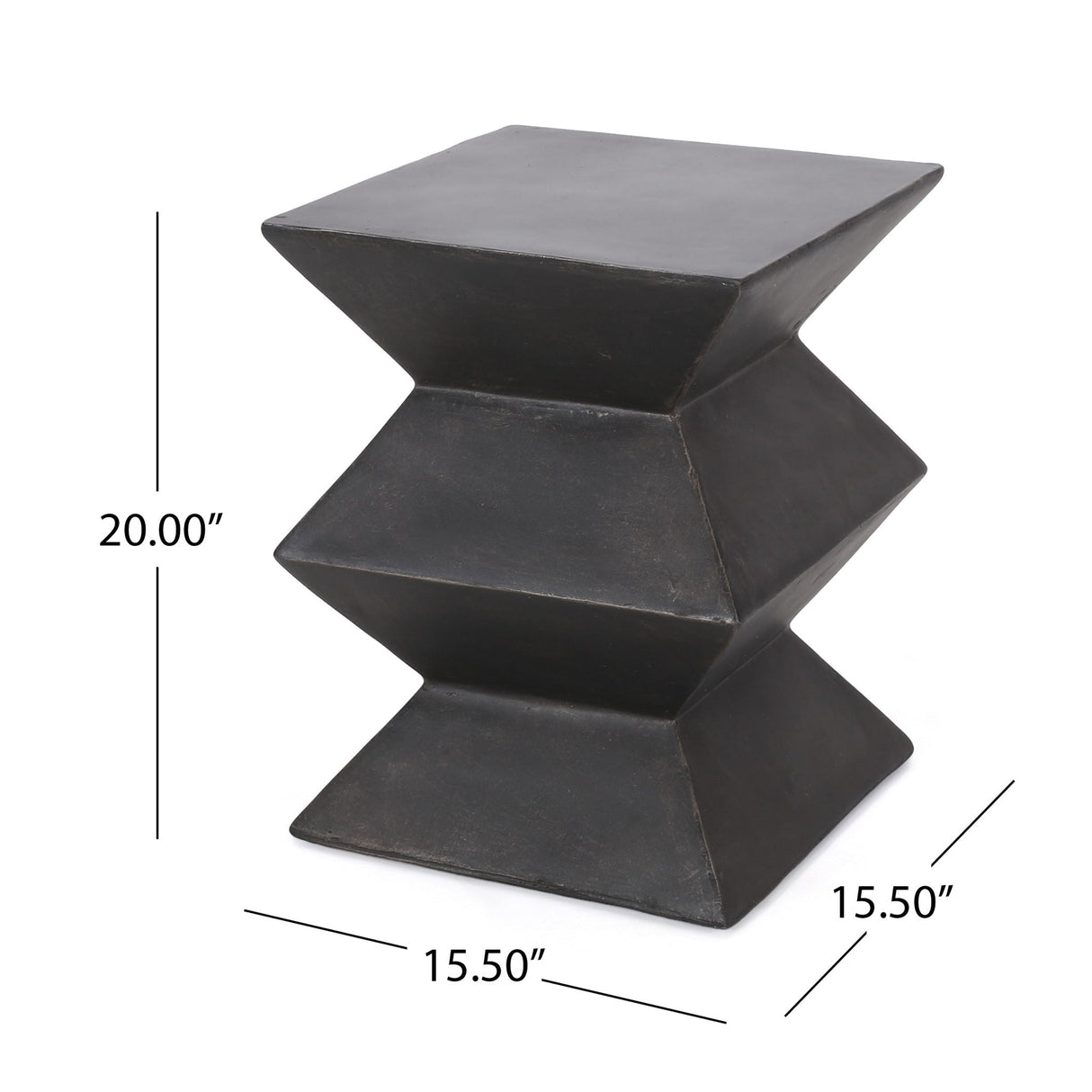 Outdoor Lightweight Concrete Side Table - Copper