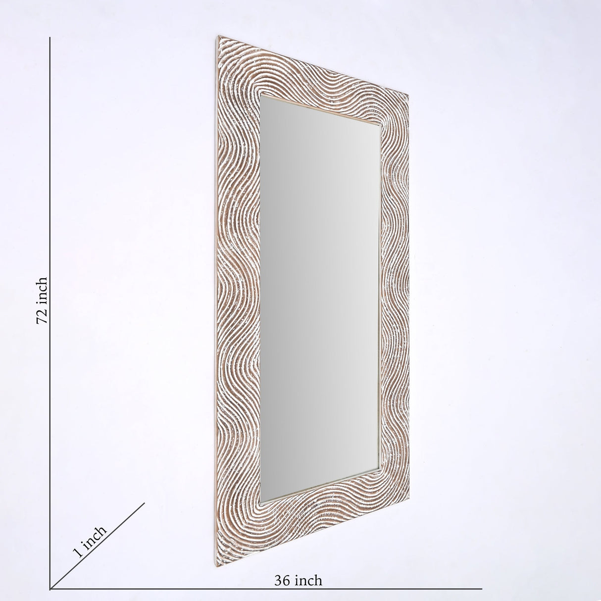 Oversized 36” x 72” Hand-Finished Wall Mirror