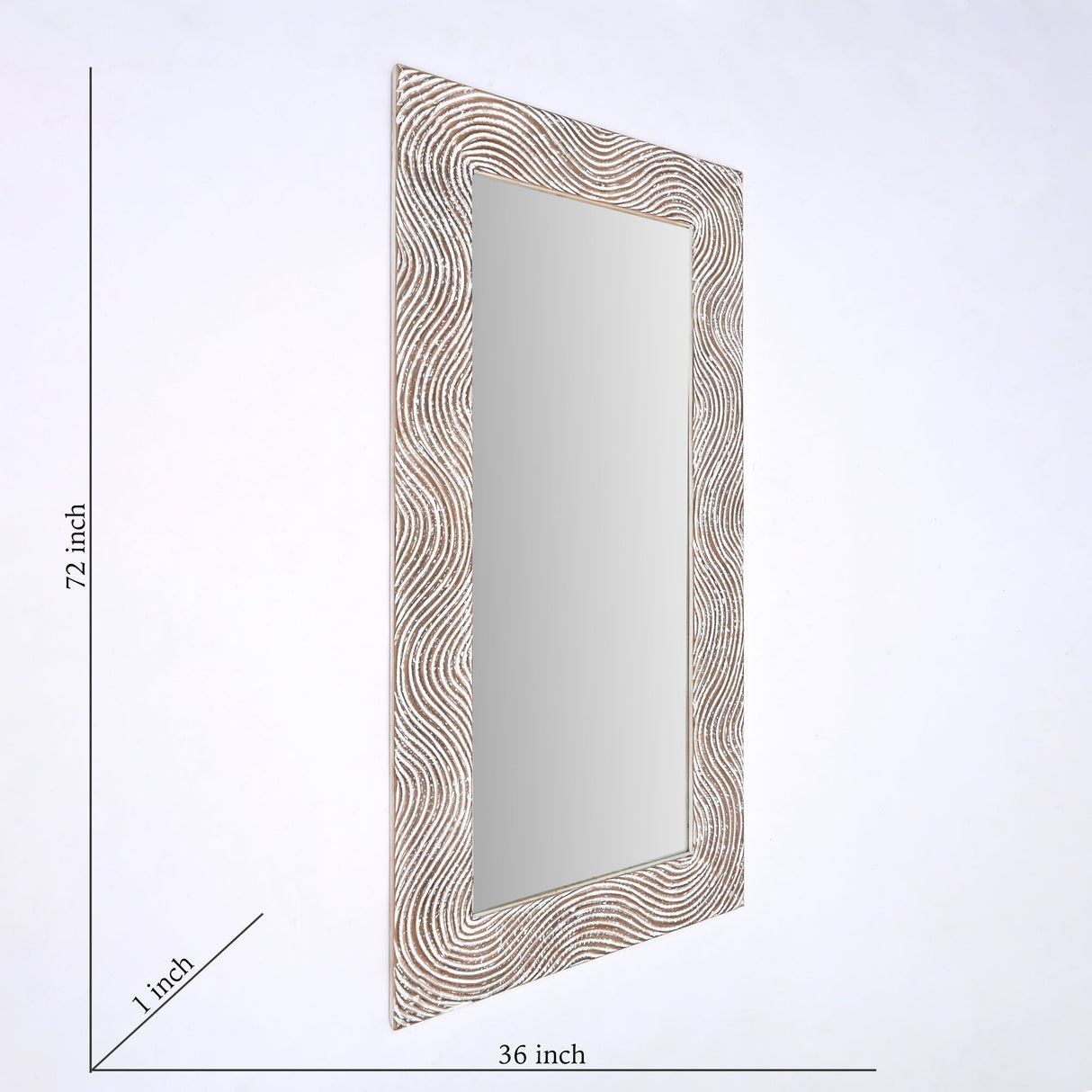 Oversized 36” x 72” Hand-Finished Wall Mirror
