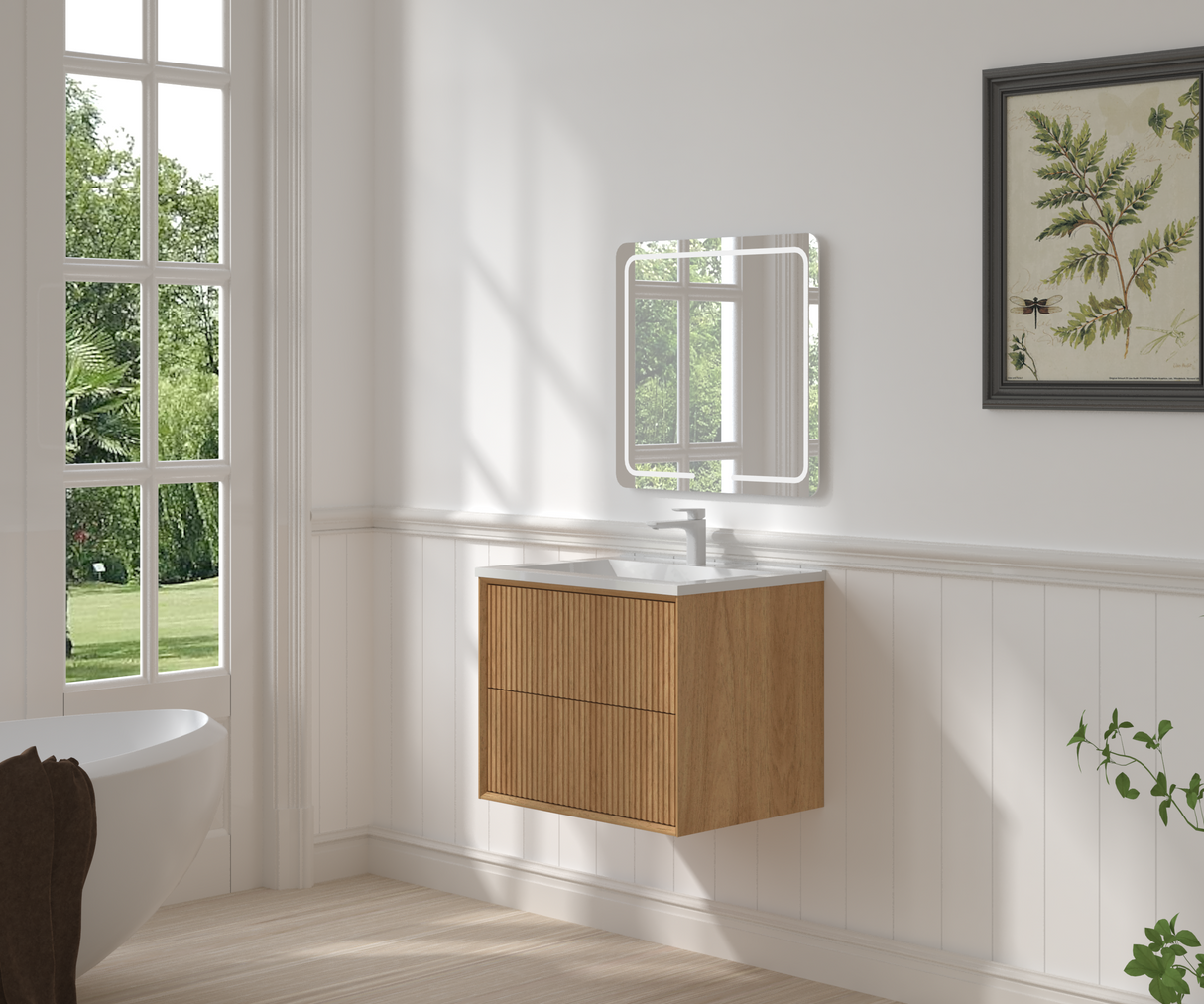 24" Floating Bathroom Vanity Set